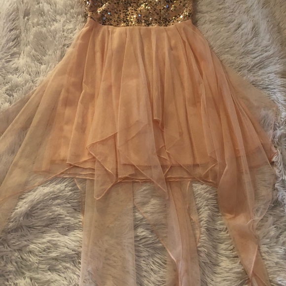 Speechless Rose Gold Chiffon/Sequin Valentine’s Cocktail Dress - Picture 5 of 8